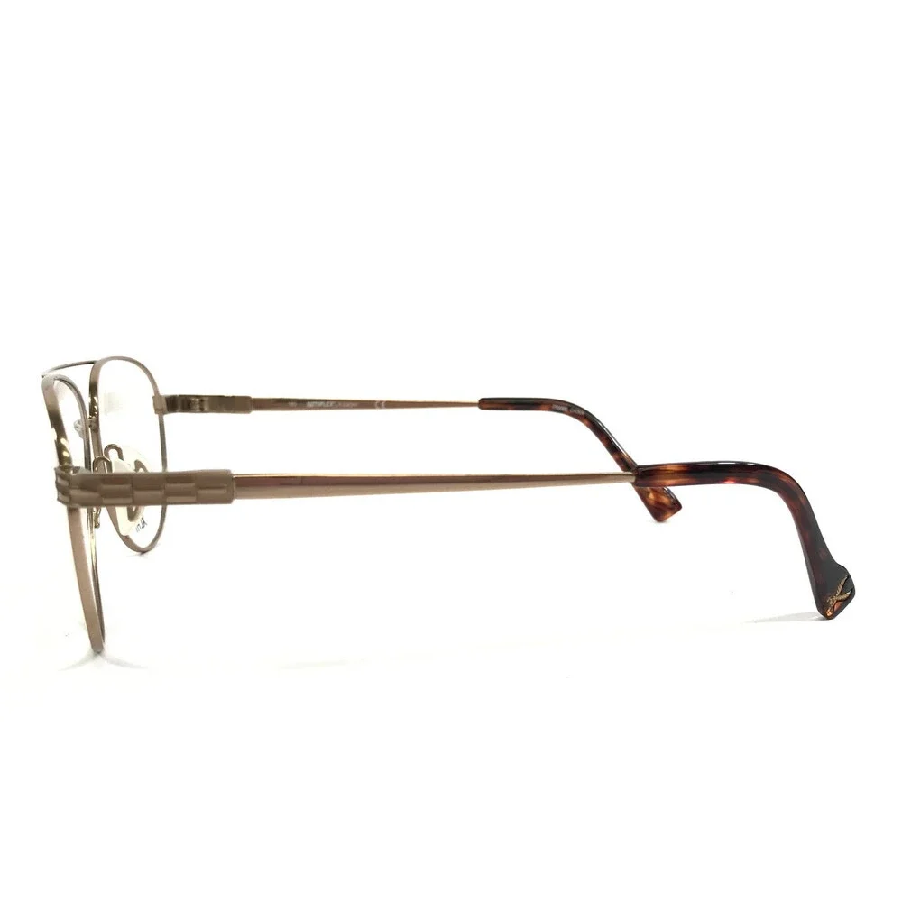 Autoflex by Flexon Eyeglasses Frames 110 710 Gold Aviator Wire Rim 58-17-150